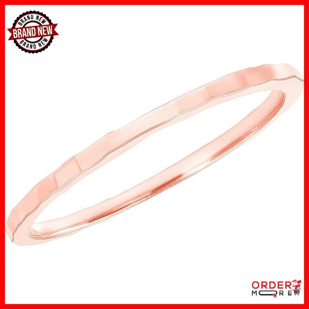 10k Solid Gold Dainty Stackable Wedding Band Ring… - image 1